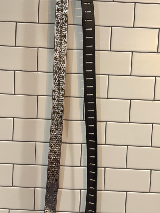 We The Free Accessories - Free People belts size M/L Studded Silver Leather Belt and Brown belt